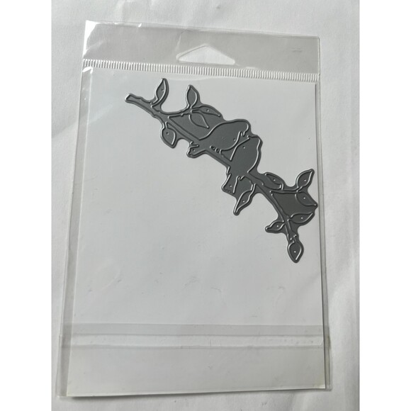 Impression Obsession Steel Dies DIE518-M Songbird Branch Rubber Stamps - Picture 2 of 2